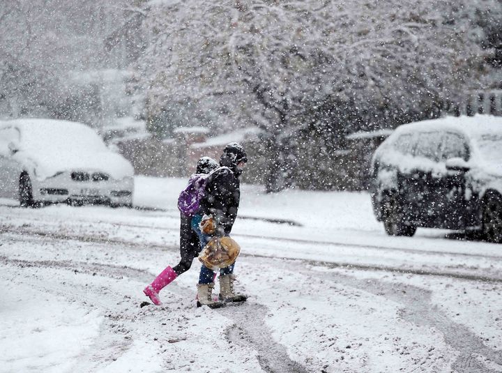 Snow in Greater Manchester on Friday 