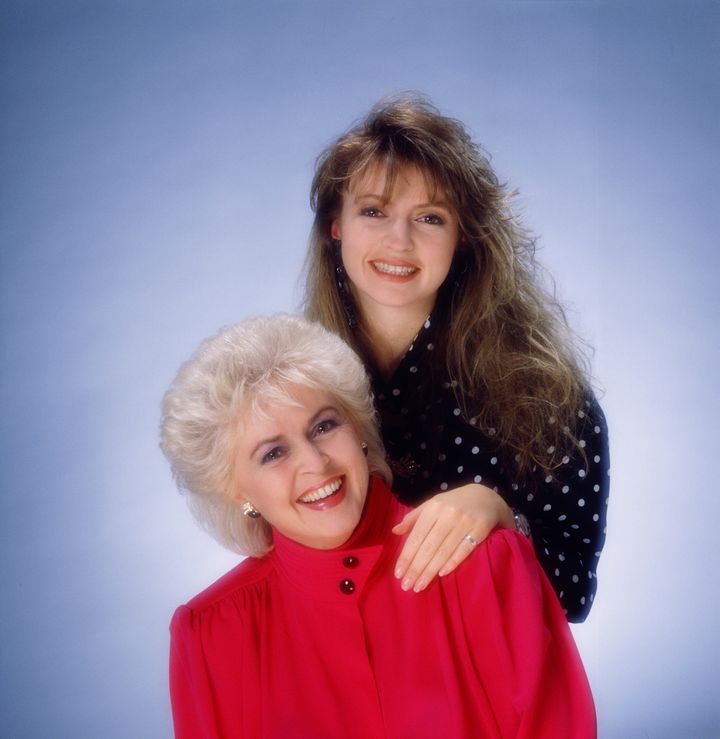 Gloria with daughter Caron Keating, who died in 2004 from cancer
