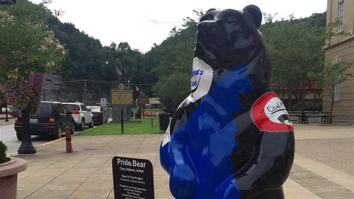 The coal industry’s influence is hard to escape in eastern Kentucky. One of the bear statues in downtown Pikeville is decorat