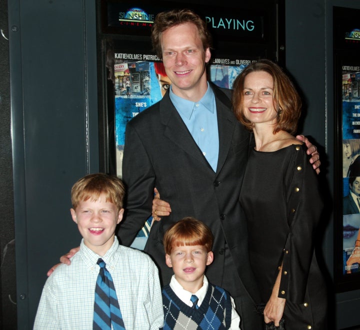 Writer-director Peter Hedges with wife Susan Bruce, sons Simon (left) and Lucas at the "Pieces of April" premiere in 2003.