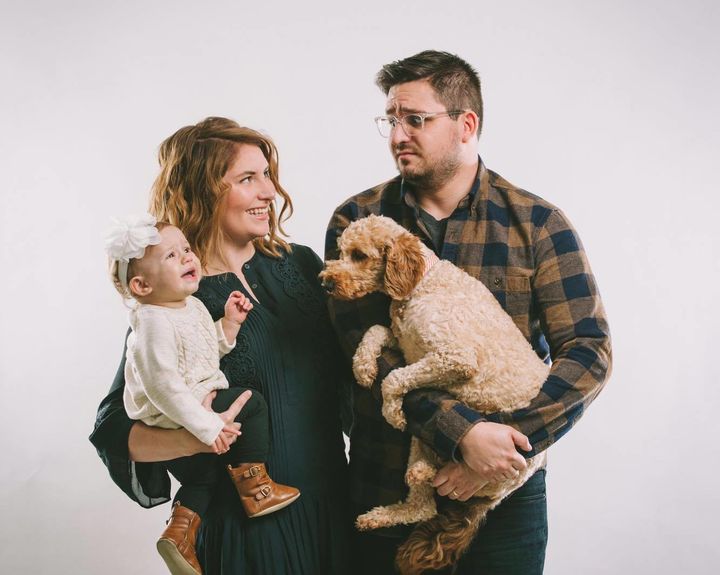 Frandsen and his wife had their hands full with a goldendoodle and 10-month-old baby.