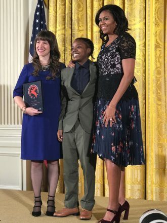  Michelle Obama making a historic move by honoring with an award to the nation’s longest-running lesbian, gay, transgender and queer youth drama group. 