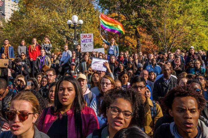 Students around the country have also organized walk outs to protest bigotry.