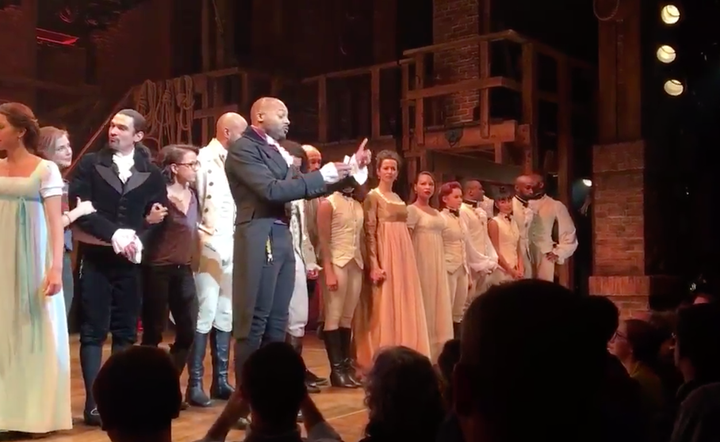 "Hamilton" had a special curtain call for Vice President-elect Mike Pence.