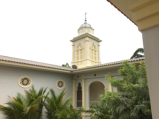 The bell tower is now a massage room at Hotel del Parque in Guayaquil, Ecuador.