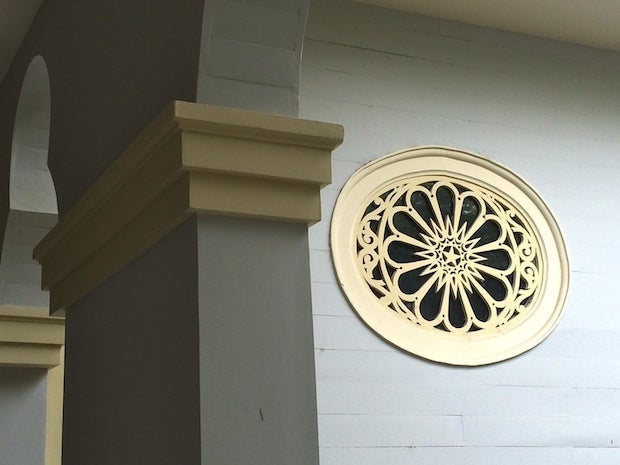 Historic architecture at Hotel del Parque in Guayaquil.