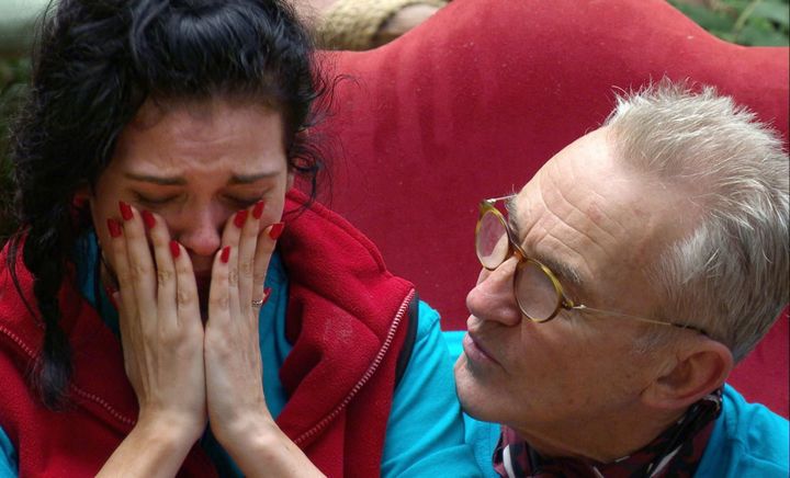 Larry Lamb was there to comfort Scarlett