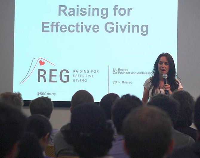 <p>Liv, speaking about REG at Google</p>