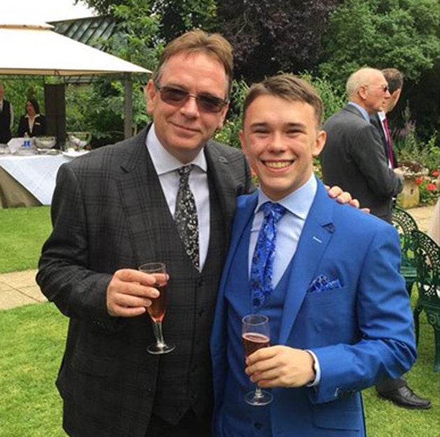 <strong>Adam Woodyatt and son Sam</strong>