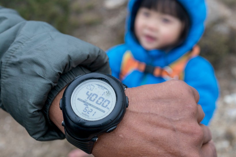 <em>We walked up a hill in Pangboche till it says 4000m (13,100ft) on the watch.</em>