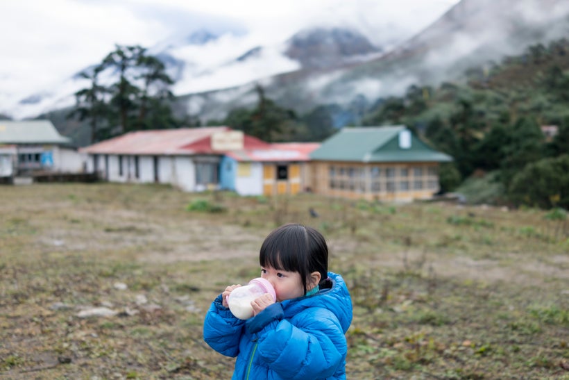 <em>Little Chow drinks milk twice a day, just to make sure she gets sufficient nutrition. That’s Friso milk by the way.</em>