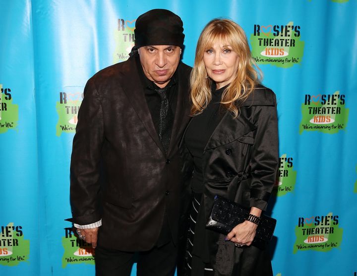 Steven Van Zandt, pictured with wife Maureen Van Zandt in September, said the cast members of "Hamilton" "took unfair advantage" of Vice President-elect Mike Pence.