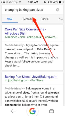 Google search for changing recipe size.