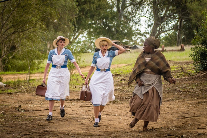 Barbara (Charlotte Ritchie), Nurse Trixie Franklin (Helen George) have to head out to help a local lady