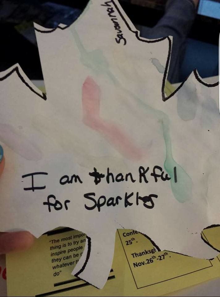 “This came home in my daughter’s preschool folder. It was a project they did around Thanksgiving. Still have it 3 years later. Definitely came straight from my little girl’s mouth.”