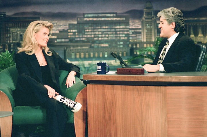 Vendela Kirsebom on "The Tonight Show" in 1994, with Jay Leno.