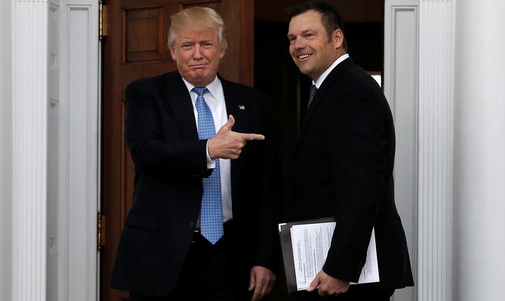 Kansas Secretary of State Kris Kobach met with President-elect Donald Trump Monday.