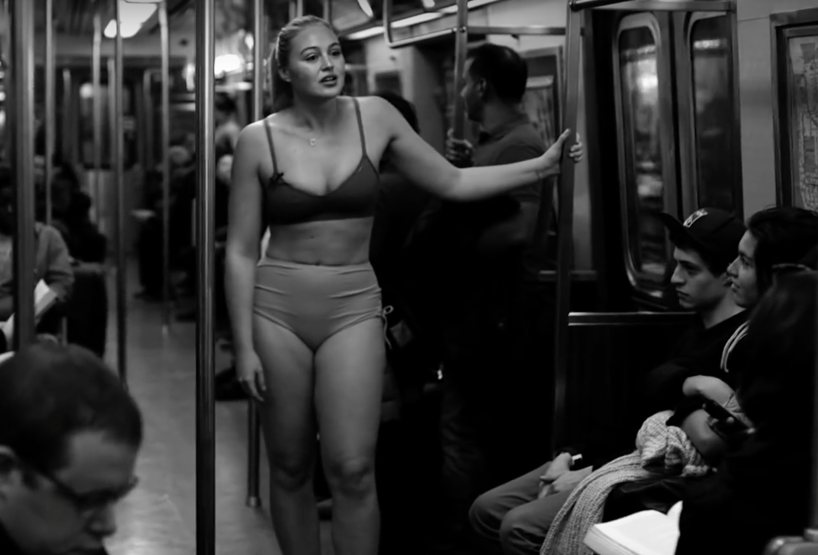 bra and panties in public