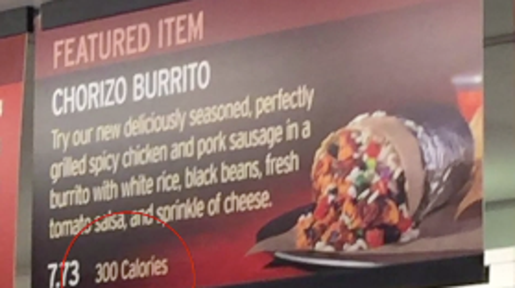 Chipotle's Burrito Calorie Count Is Full Of Beans, Lawsuit Says