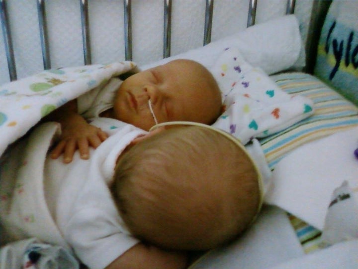 Kate McGowan's twins were born at 29 weeks.