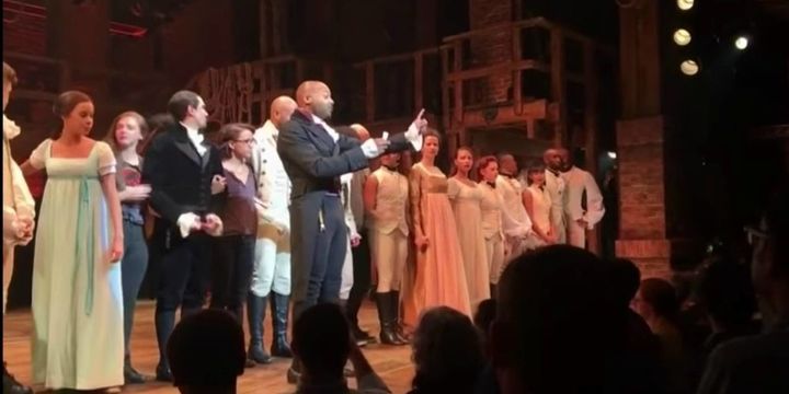The Hamilton cast speaking to Vice President-elect Mike Pence