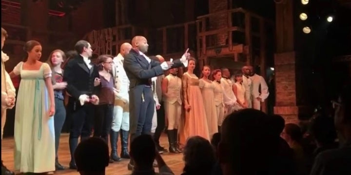 The Hamilton cast speaking to Vice President-elect Mike Pence