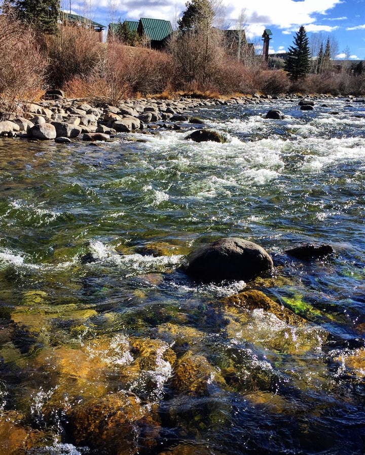 The pretty Blue River meanders through the center of Silverthorne.