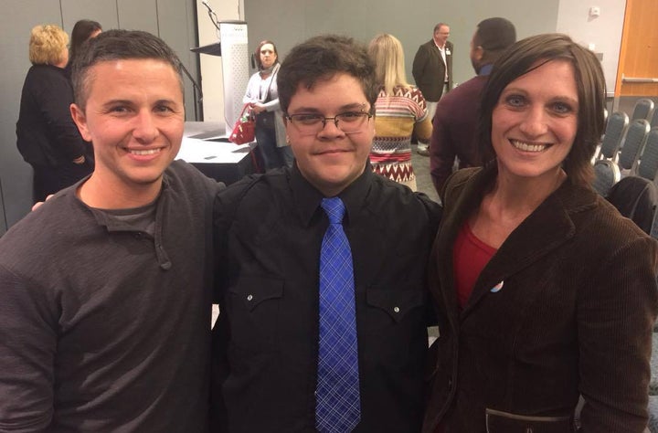 <p>Dr. Dominic Squillace (My hubby), Gavin Grimm and Me</p>