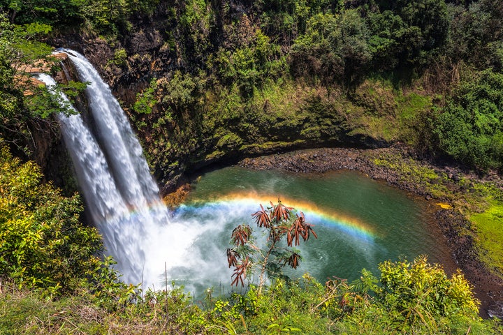 Rainbows aren't a rarity at Wailua Falls.