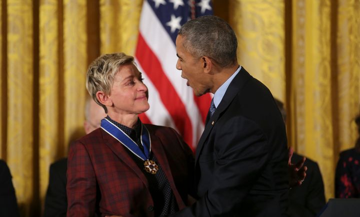 Ellen DeGeneres was awarded the Presidential Medal of Freedom alongside 20 others recognized for their contributions to the nation.