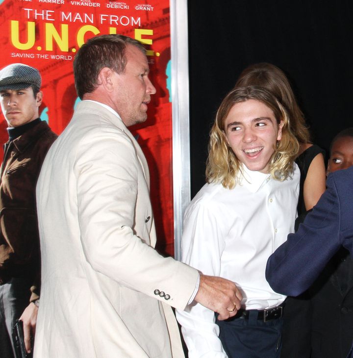 Rocco with his dad, 'Sherlock Holmes' director, Guy Ritchie.