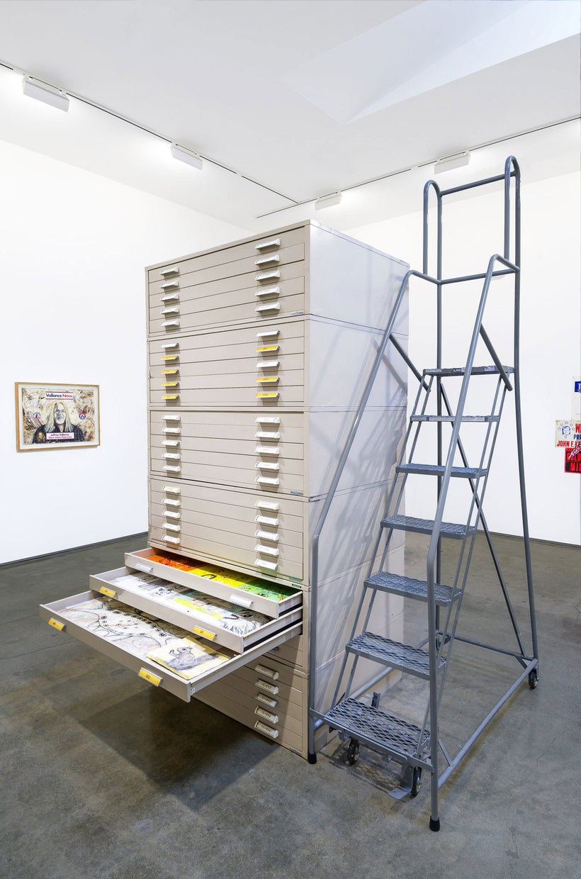 Drawing Monolith 100, 1970-2016. 100 X 46 3/4 X 35 3/8 inches. Installation photograph, Edward Cella Art & Architecture.