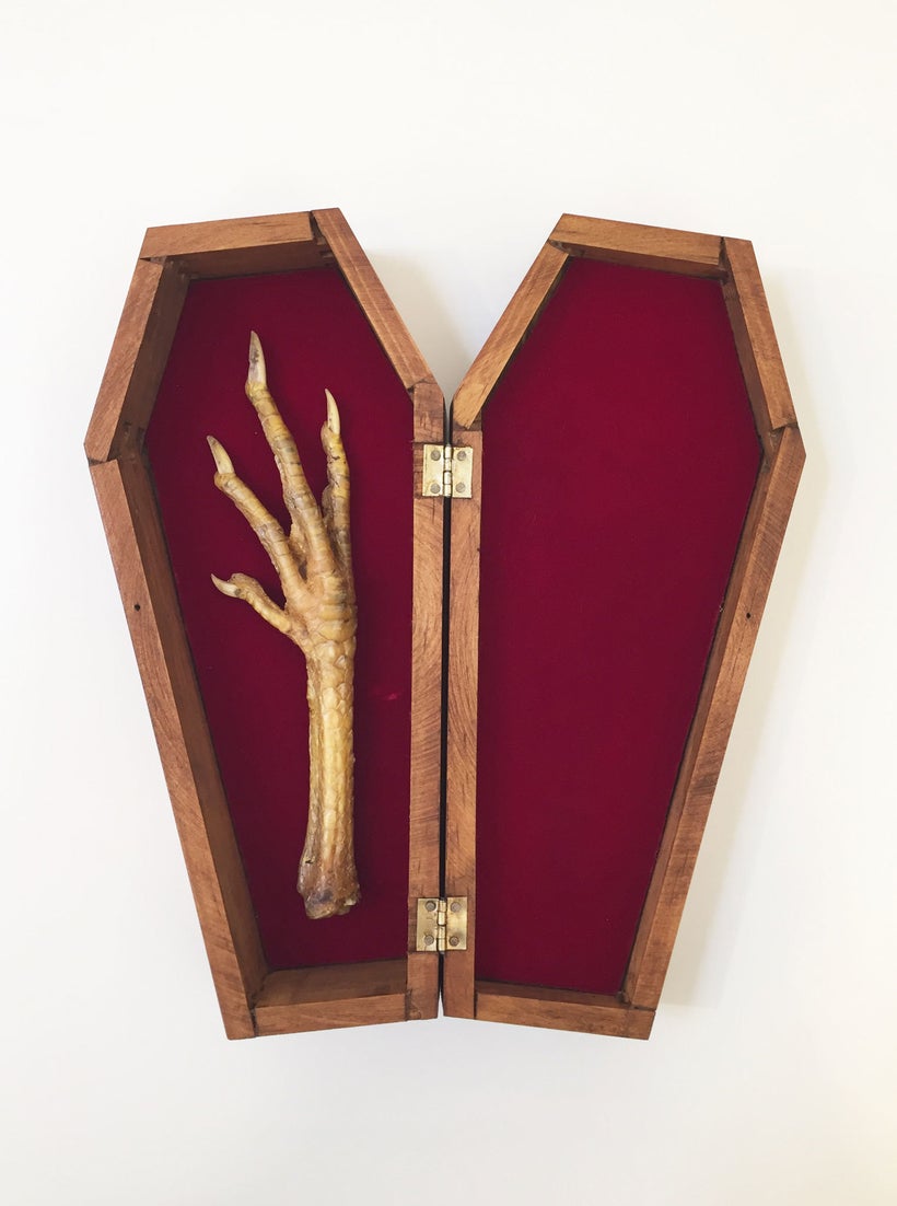 Souvenir, Foot of Blinky, 2016. Wood, bone. 9 1/2 X 4 1/4 x 2 1/4 inches.