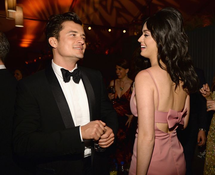 Orlando Bloom and Katy Perry at a Golden Globes Party in January