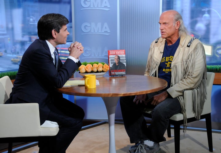 Jesse Ventura on "Good Morning America" with George Stephanopoulos.