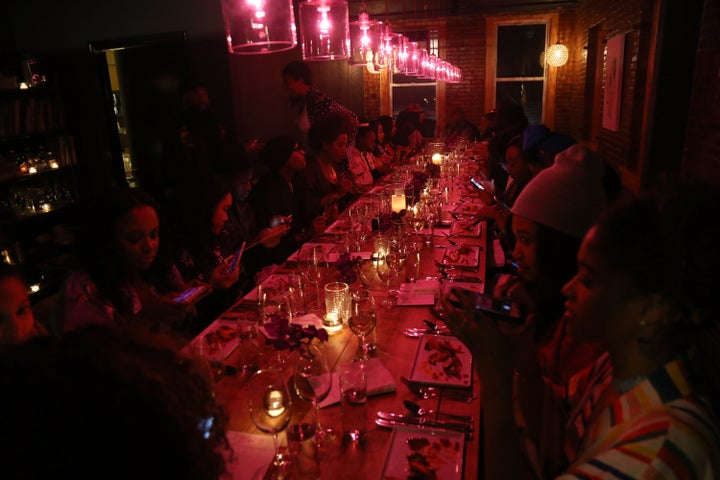 A general view of the Soul Train Soul Food Vegan Dinner Party on November 21, 2016 in New York City.