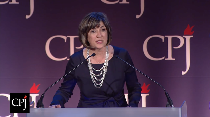 Christiane Amanpour spoke at the Committee to Protect Journalists’ annual fundraising dinner on Tuesday, and said journalists need to fight for their values both at home and abroad.