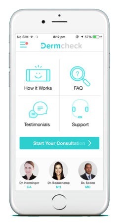 The Dermcheck app