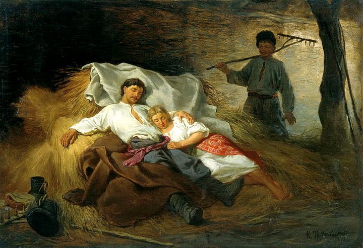 Trutovsky_Konstantin_Na_Senovale.jpg , 1872, On the Hayloft