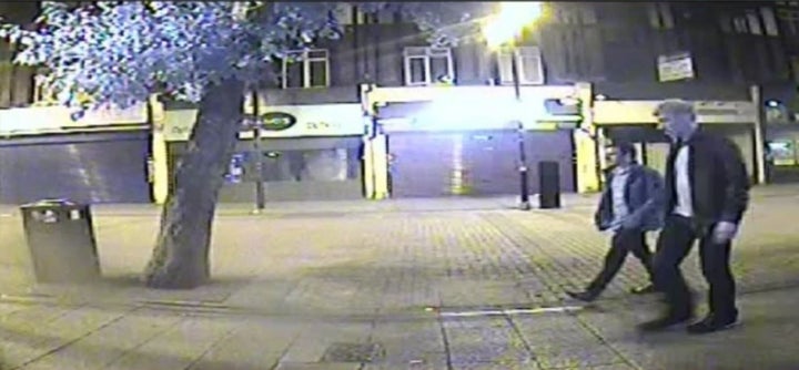 CCTV footage of Port walking back to his Barking flat with 25-year-old Taylor