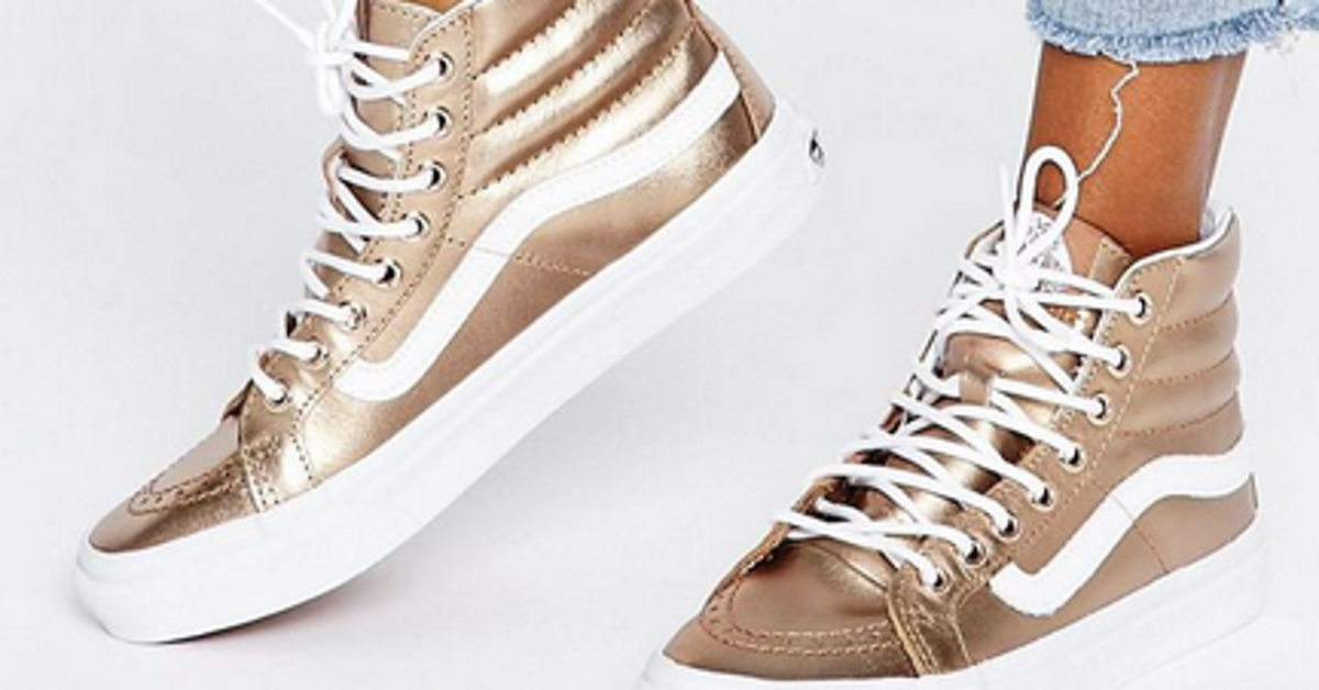 jd rose gold trainers