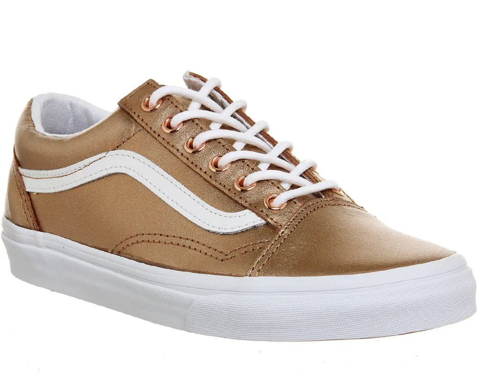 Rose gold clearance metallic vans