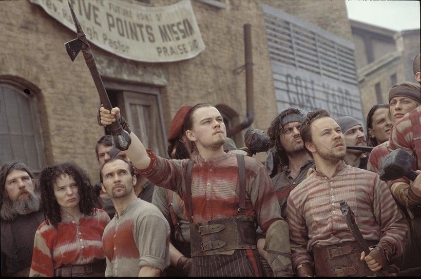 American actor Leonardo Di Caprio in the 2002 film <em>Gangs of New York</em>.