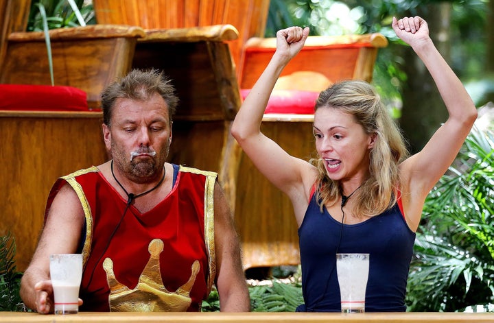 <strong>Ola Jordan beat Martin Roberts in the Bushtucker Trial</strong>