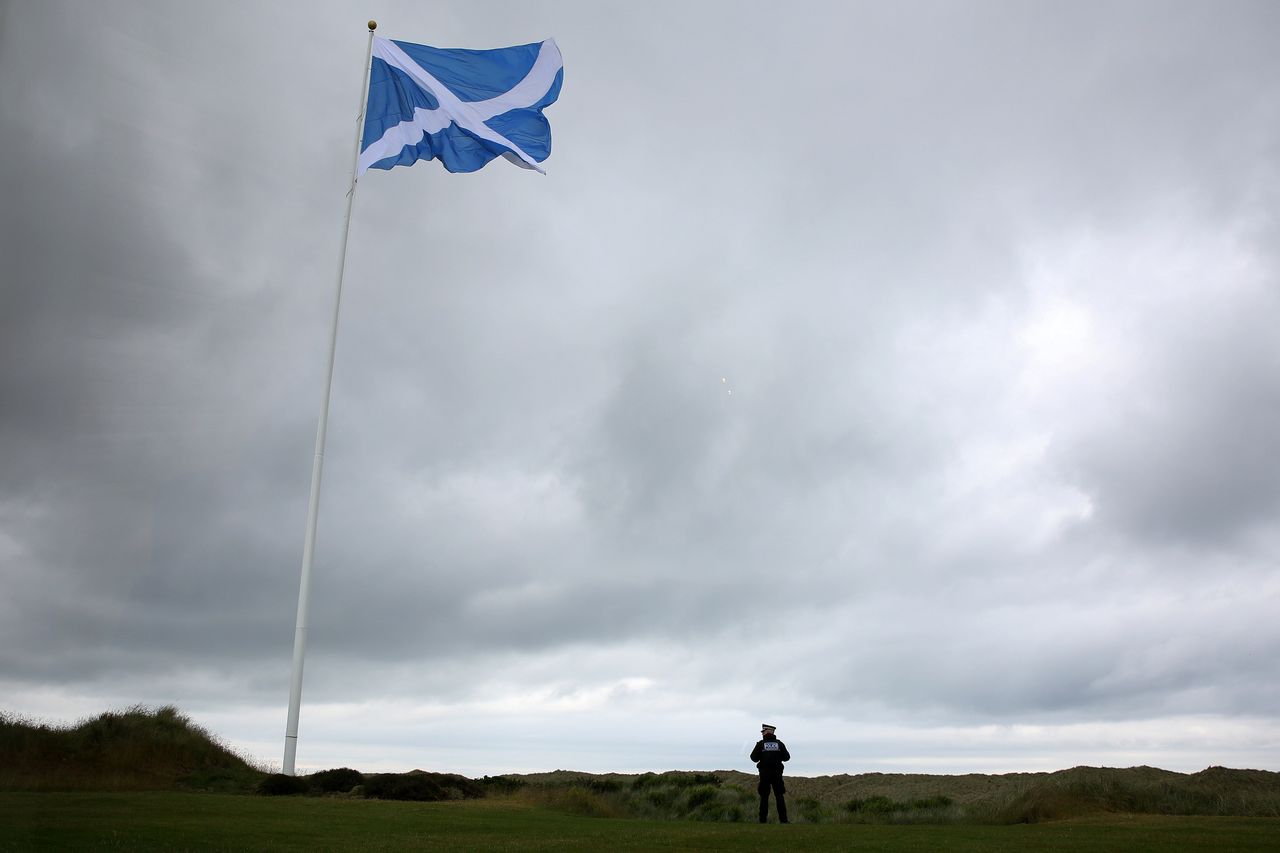 The setting of Trump's International Golf Links in Scotland