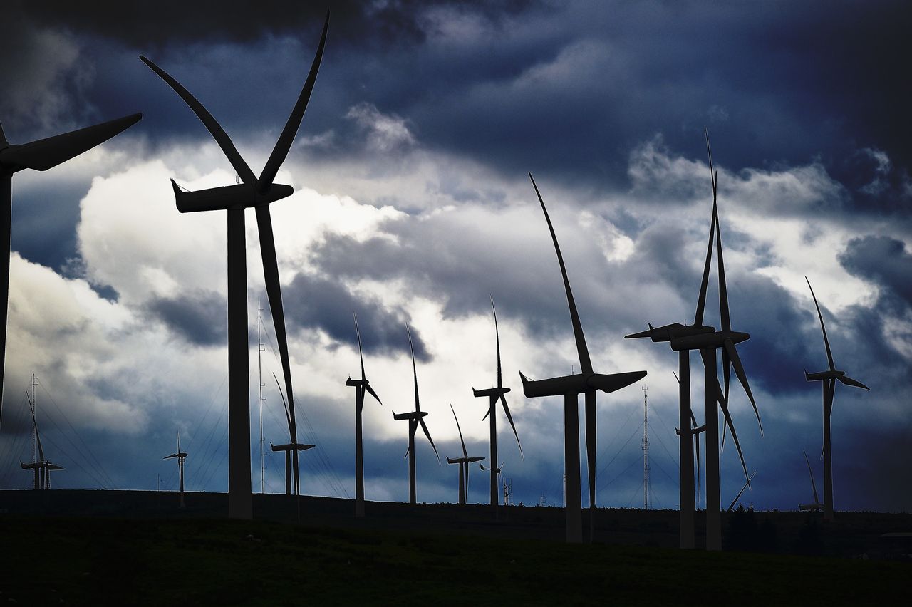 <strong>Wind farms in Scotland are built on and off shore</strong>
