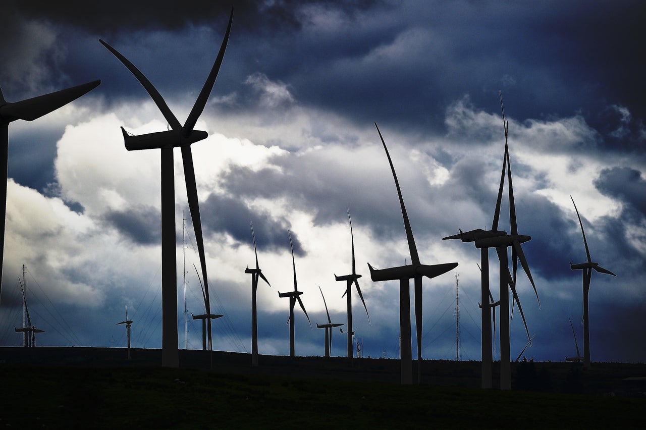 Wind farms in Scotland are built on and off shore