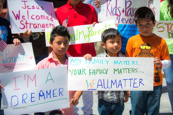 Kids at DACA rally