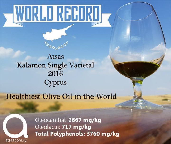 Kalamon single Varietal 2016 Cyprus. The healthiest olive oil in the world.