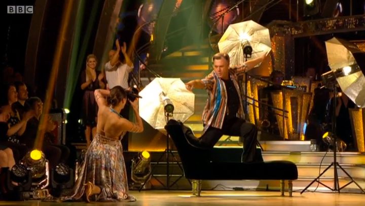<strong>Ed Balls and Katya Jones faced Judge Rinder and Oksana Platero in the dance-off.</strong>